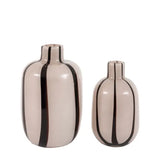 Linea Stripe Glass Vase Monochrome Set of 2