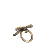 Bow Napkin Ring Antique Gold 4pk