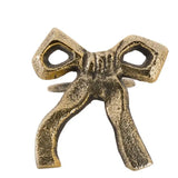 Bow Napkin Ring Antique Gold 4pk