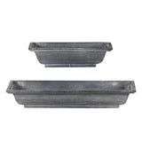 Set of 2 Metal Shelf Planters