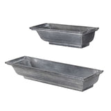 Set of 2 Metal Shelf Planters