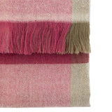 Dursley Check Wool Throw, Cranberry and Olive - KHEE