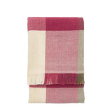 Dursley Check Wool Throw, Cranberry and Olive - KHEE