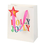 23cm Holly Jolly Colourful Christmas Gift Bag