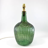 Recycled Glass Ripple Lamp, Olive Green - KHEE