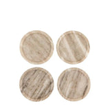 Round Coasters Set of 4 Beige Marble - KHEE