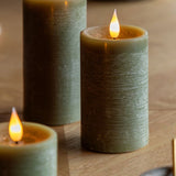 LED 1 Wick Candle 3 pack - Olive