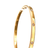 Hinged Bangle, Gold