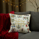 12 Days of Xmas Embroidered Cushion