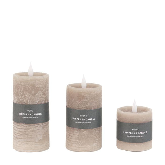LED 1 Wick Candle 3 pack - Greige