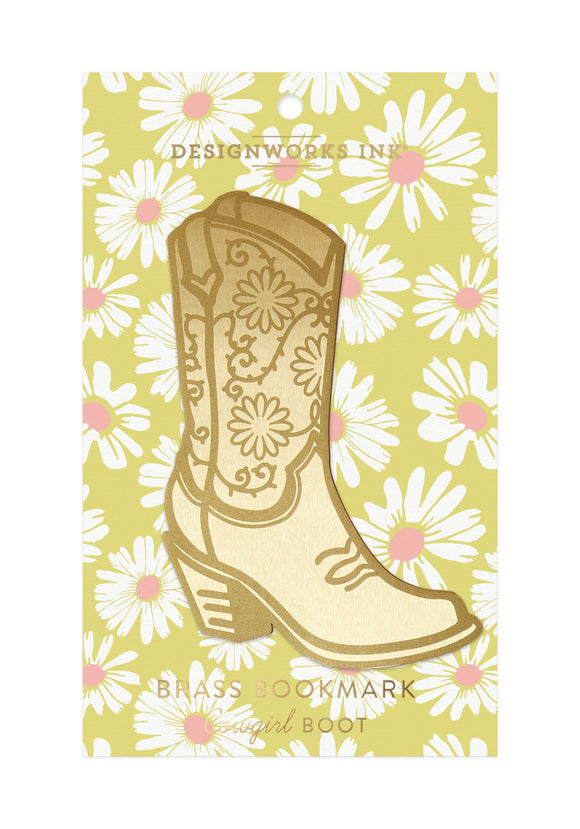 Designworks Ink Brass Bookmark - Cowgirl Boot