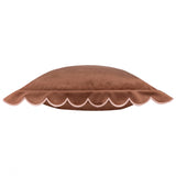 Lil Scallop Velvet Cushion, Chestnut & Slipper