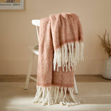 Cozy Woven Tasselled Throw, Rust