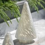White Confetti Glass Tree Decoration - Large