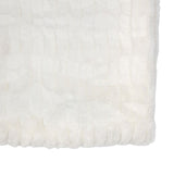 Textured Rabbit Faux Fur Throw