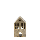 Antique Gold House Tealight Holder, Small