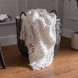 Arvo Woven Tasselled Throw, Natural