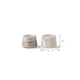 Set of 2 Marble Osney Tealight Holders