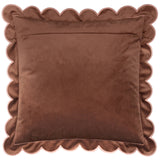 Lil Scallop Velvet Cushion, Chestnut & Slipper