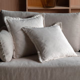 Cream Linen Look Cushion, Set of 2