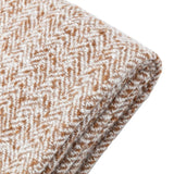 Herringbone Faux Mohair Throw Tan