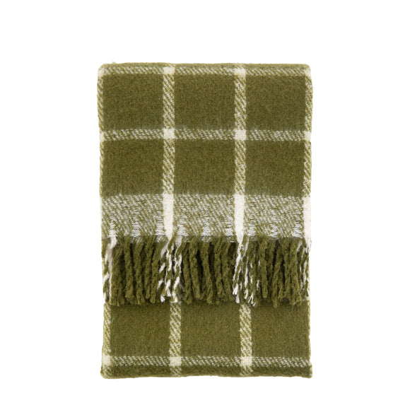 Faux Mohair Check Throw