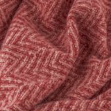 Tweedie Brushed Herringbone Throw, Pink/Burgundy