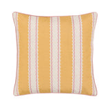 Calivana Stripe Cushion, Ochre and Pink