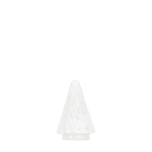 White Confetti Glass Tree Decoration - Large