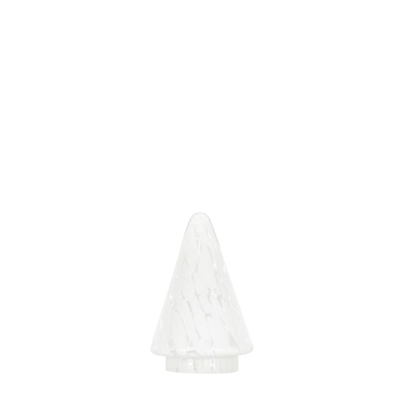 White Confetti Glass Tree Decoration - Large