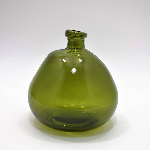 Simplicity Glass Vase, Olive Green