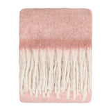 Cozy Woven Tasselled Throw, Pink