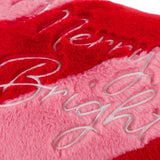 Merry & Bright Faux Fur Stripe Cushion