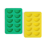 The Dotty Citrus Wedge Ice Trays - Set of 2 - Yellow + Green