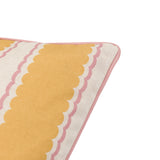 Calivana Stripe Cushion, Ochre and Pink