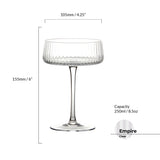 Set of 2 Empire Champagne Saucers
