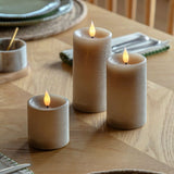 LED 1 Wick Candle 3 pack - Greige