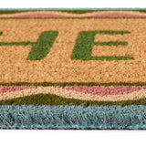 My Mat Printed Coir Hello Scallop Doormat