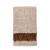 Herringbone Faux Mohair Throw Tan