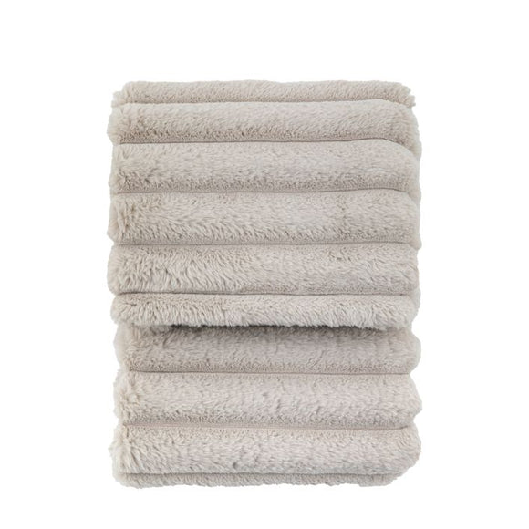 Ribbed Faux Fur Throw