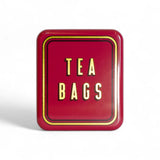 Tea Bag Tin - Burgundy