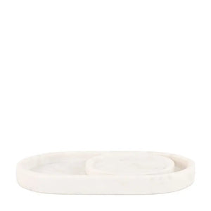 Piedra Marble Trinket Tray, Set of 2