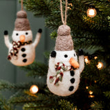 Individual Felt Snowman Hanging Decoration