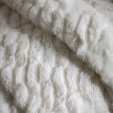 Textured Rabbit Faux Fur Throw