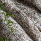Herringbone Faux Mohair Throw Tan