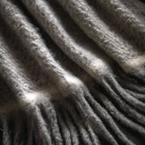 Faux Mohair Fringe Throw