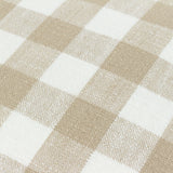 Barton Check Fringed Cushion Natural