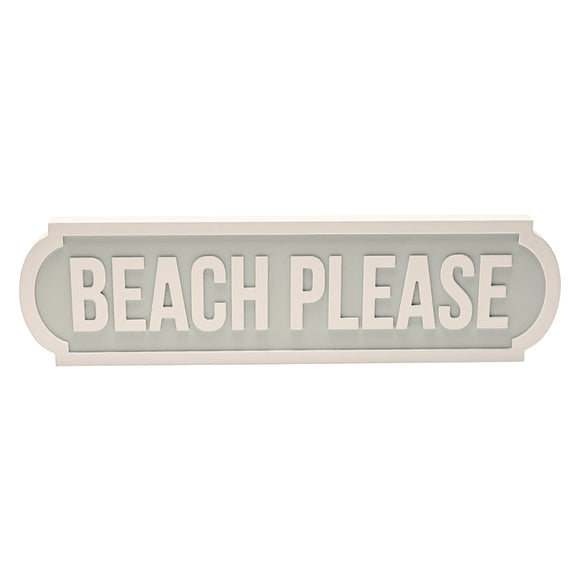 Beach Please Wall Plaque