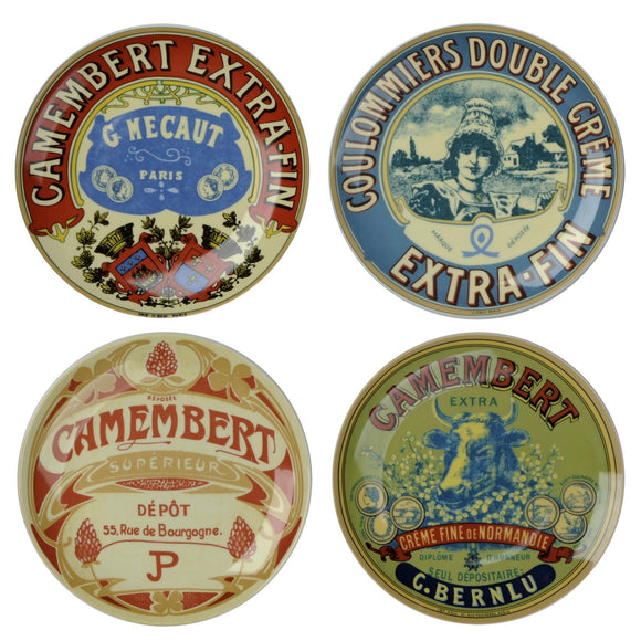 Set of 4 Classic Camembert Canape Plates