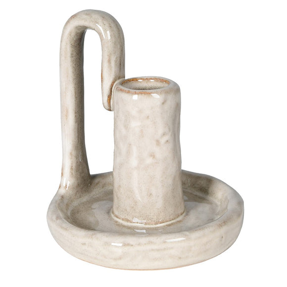 Cream Candle Holder